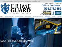 Tablet Screenshot of crimeguardscreens.com